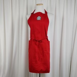 Starbucks Coffee Old Logo Holiday Apron Red
